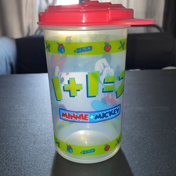 VINTAGE Tupperware Mickey & Minnie Storage Cup with Lid - Picture 3 of 7